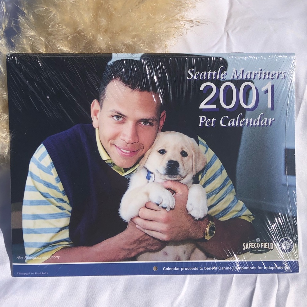 🆕 2001 Seattle Mariners Calendar Hall of fame: EDGAR MARTINEZ 74